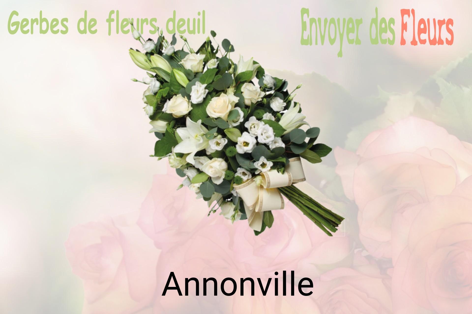 Gerbe de fleurs de deuil livrée à Annonville